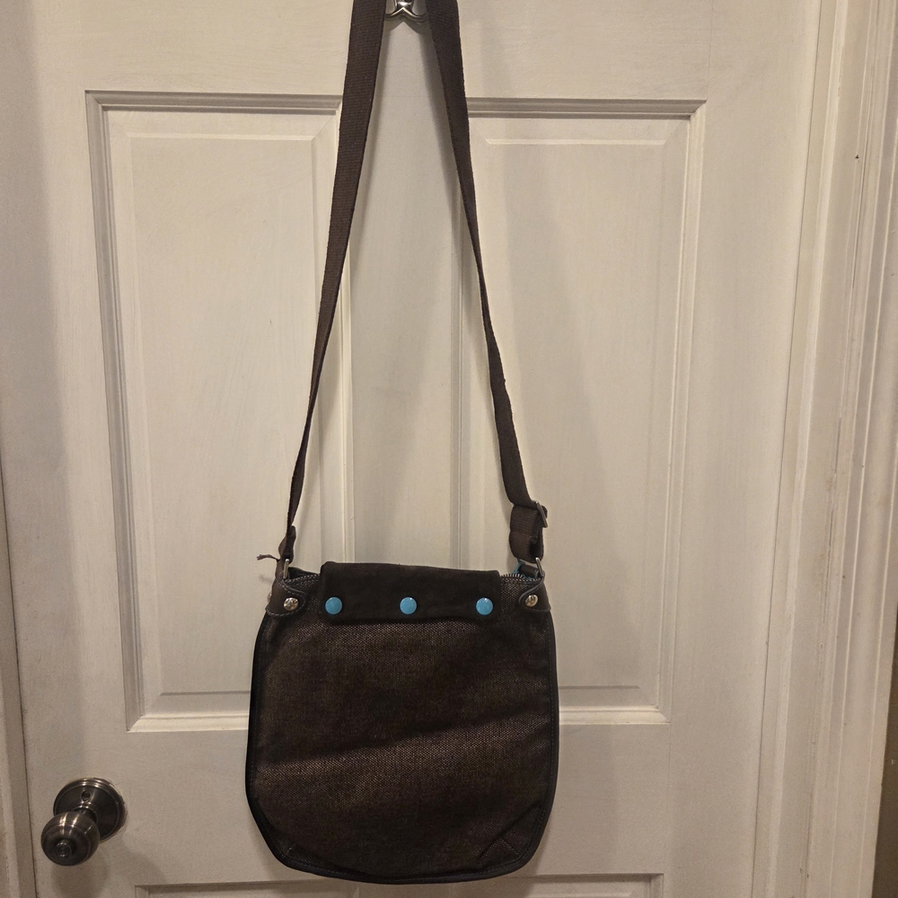 Gabs Firenze Leather/Suede Crossbody Messenger Bag Purse NWT Made In Italy - Picture 6 of 15